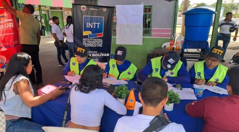 INTT despliega operativo de trámites vehiculares en nueve estados del país