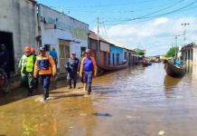 Funcionarios de Gestión de Riesgö se desplegaron en Cabruta, Guárico para brindar atención a las familias que habitan la zona