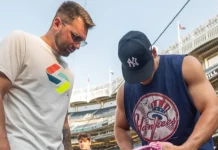 NBA: ¡Encuentro de grandes! Luka Doncic visitó el Yankee Stadium y posó con el pelotero Aaron Judge