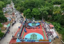 Inauguraron cancha deportiva en el municipio Bolívar de Sucre: el campo beneficiará a más de 600 niñös