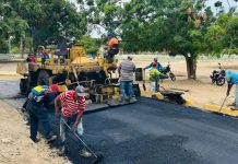 Más de 13 mil 700 toneladas de asfalto se han colocado en el estado Sucre en lo que va de 2025
