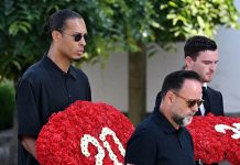 Personalidades del mundo del fútbol y políticos asistieron al funeral de Diogo Jota y su hermano