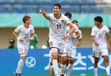 El delantero venezolano Alejandro Cichero Jr. marca su primer gol de la temporada contra Juventus