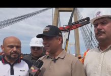 Ministro de Transporte supervisa avance de la 3ª etapa de mantenimiento integral del Puente GJ. Rafael Urdaneta sobre el Lago de Maracaibo (+ Video)