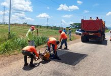 Gobierno de Anzoátegui inicia labores de mantenimiento vial en la Troncal 16 en Barcelona (+ Fotos)