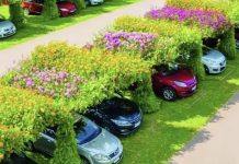 Japón transforma estacionamientos en jardines flotantes: Una iniciativa que mezcla innovación urbana y sostenibilidad (+ Fotos)