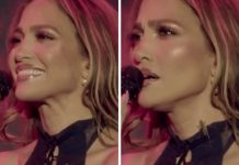 El momento viral que vivió Jennifer López en pleno show, un grillo se subió a su vestido y así reaccionó