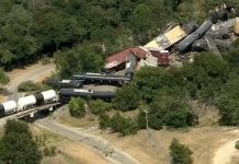 Descarrilamiento de 35 vagones de un tren de carga en Texas se reportó sin heridøs (+ Detalles)