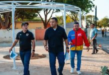 Gobernador de Falcón revisó los trabajos de la reconstrucción de la ahora llamada Plaza Maiolino Conte