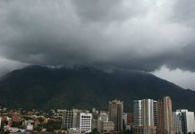 Inameh pronostica lluvias con descargas eléctricas para Caracas este lunes 1 de septiembre