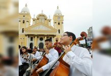 Un canto desde el Zulia: juventud venezolana levanta su voz por la paz y la soberanía desde la Basílica de la Chiquinquirá (+ Fotos)