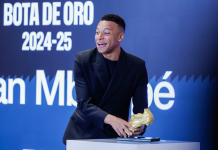 Con 31 goles Kylian Mbappé recibe su primera Bota de Oro y agradece el apoyo del Real Madrid (+ Fotos)