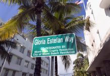 La calle 13 de South Beach se transforma en «Gloria Estefan Way» como un emotivo homenaje a la artista (+ Foto)