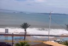 Mar de fondo se reportó este domingo 05-Oct en Playa Lido, Lechería: Protección Civil y organismos policiales activaron protocolos preventivos (+ Video)