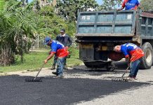 Gobierno de Carabobo avanza con trabajos de bacheo y asfaltado en la Carretera Nacional Güigüe -Valencia