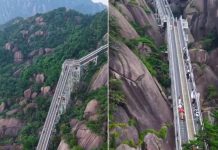 Nuevo sistema de escalera mecánica en China abre la cima de Lingshan a todos los turistas (+ Detalles)