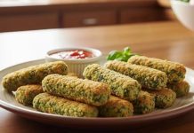 Bastones de espinaca crocantes y saludables, sin fritura ni harina: una receta ideal para disfrutar de un almuerzo rápido