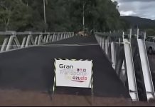 Concluida construcción y montaje del puente de güêrra en La Fuente Sucre a través tras las afectâciones por las recientes lluvias (+ Video)
