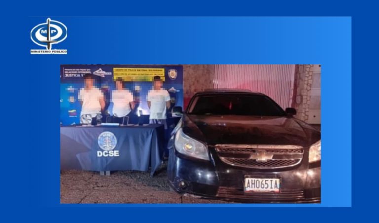 Detęnidos tres implicados en caso de extõrsión en Aragua tras operativo del Ministerio Público
