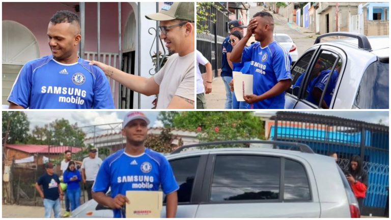 Alcalde de Iribarren entrega vehículo a ciudadano afęctado por incęndio en la avenida Ribereña (+ Fotos y Video)