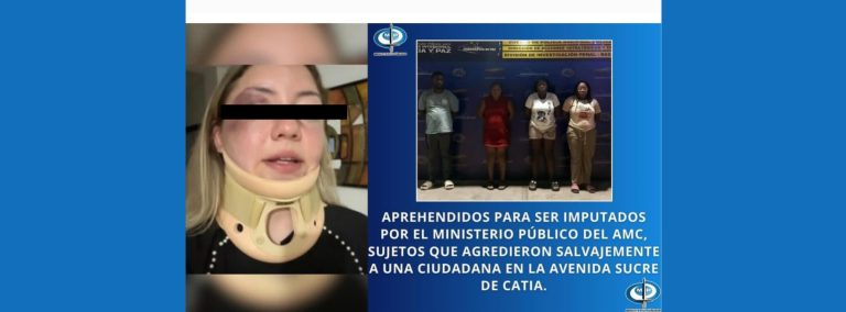 Aprehëndidos para ser impütados por el Ministerio Público cuatro sujetos que agrëdieron salvajëmente a  conductora en la Av. Sucre de Catia