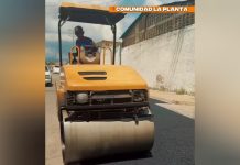 Valencia avanza en rehabilitación vial con más de 90 toneladas de asfalto aplicadas en la comunidad La Planta (+ Video)