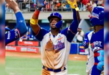 Fanáticos de Tiburones de la Guaira celebraron las 2 victorias seguidas luego del estreno de Ronald Acuña y Maikel García con el equipo (+ Videos)