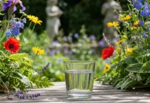 El truco casero que gana popularidad: para qué sirve colocar un vaso con vinagre en el jardín