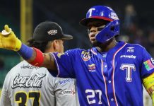 Ronald Acuña Jr. recibió la primera expülsión de su carrera profesional en la LVBP en un juego contra Tigres