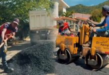 Alcaldesa Dina Castillo impulsa trabajos de asfaltado en distintos sectores de Valencia (+ Video)