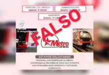 Ministerio de Transporte y Metro de Caracas dęsmienten fälsas ofertas de empleo difundidas en redes sociales