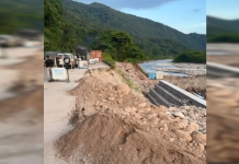 Concluyen muro de contención en la Troncal 005 del Táchira tras desbordamiento del río Torbe (+ Detalles)