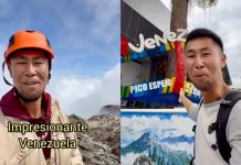 ¡Sueño cumplido en la cima! Influencer japonés Keito Homma disfrutó del Teleférico Mukumbarí de Mérida (+ Video)