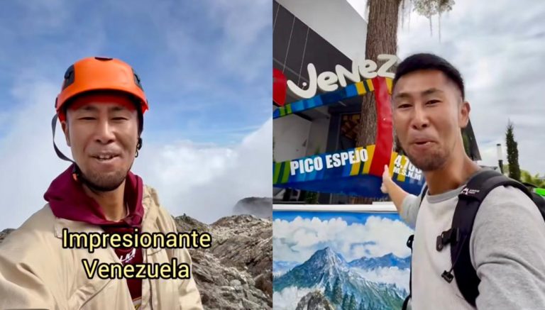 ¡Sueño cumplido en la cima! Influencer japonés Keito Homma disfrutó del Teleférico Mukumbarí de Mérida (+ Video)