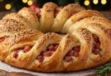 En menos de 1 hora elabora un plato ideal para compartir en la mesa de Navidad: la receta para hacer una corona de hojaldre