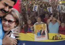 Guanipa se movilizó este jueves por la noche con consignas y pancartas para demostrar su lealtad con el Presidente Nicolás Maduro (+ Video)