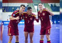 La Vinotinto de Futsal derrøta a Chile 4-2 y se mantiene líder de su grupo en la CONMEBOL Copa
