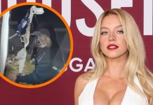 Actriz Sydney Sweeney podría ser acüsada de vândälïsmø tras colgar lencería en el icónico cartel de Hollywood