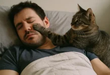 Pata felina como comunicación animal: tocar el rostro humano forma parte lenguaje corporal del gato