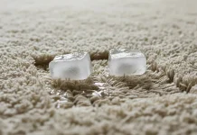 Combina frío y humedad: utiliza cubos de hielo en la alfombra sin necesidad de productos químicos ni herramientas especiales para devolverle el aspecto original