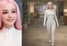 Primer robot biomimético de la historia que camina como un ser humano, sonríe y guiña el ojo