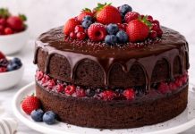 Torta húmeda de chocolate con frutos rojos: la receta ideal para San Valentín y sorprender a tu pareja con un regalo hecho con tus propias manos