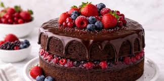 Torta húmeda de chocolate con frutos rojos: la receta ideal para San Valentín y sorprender a tu pareja con un regalo hecho con tus propias manos