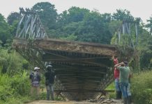 Equipo multidisciplinario del Ministerio de Transporte se desplegó en Mérida para atender emêrgência vial en el Puente Guaruríes derrümbado por fuertes lluvias (+ Fotos)