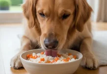 Arroz con zanahoria a tu perro como complemento ocasional: debe ofrecerse en porciones moderadas y solo en determinados momentos