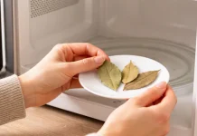 Hojitas de laurel dentro del microondas: truco simple y natural que gana popularidad en la cocina por sus efectos prácticos