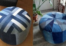 Truco de costura: descubre cómo hacer un sillón con botellas plásticas y unos jeans viejos muy creativo (+ Detalles)