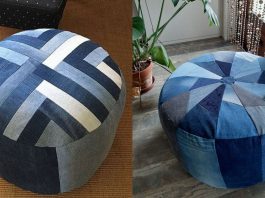 Truco de costura: descubre cómo hacer un sillón con botellas plásticas y unos jeans viejos muy creativo (+ Detalles)