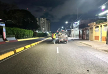 Refuerzan seguridad vial en la Avenida Constitución de Aragua con labores de señalización y mantenimiento (+ Detalles)