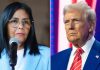 Trump afirma que EE.UU. ya reconoce al Gobierno de Delcy Rodríguez y destaca una relación “de diez” con Venezuela